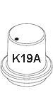K19A rotary control knob drawing