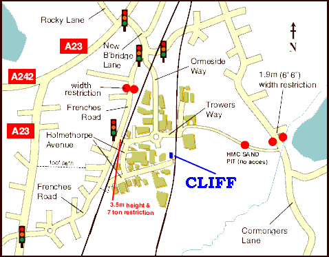 Holmethorpe map detail