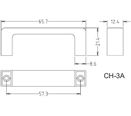 CH-3A rack handle drawing