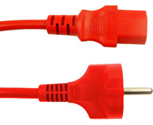 BAC2549 Power cord, Schuko plug to IEC C13 plug, 0.5m