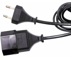 FCR72045 Power cord, 2-pin Euro plug to IEC C13 plug, 2m