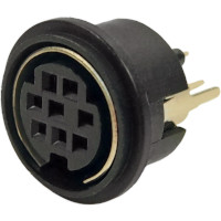 MDV unscreened vertical miniature DIN socket