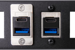 Front and rear mounted CLIFF feedthrough connectors