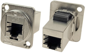 FTP Cat.6 RJ45 to RJ45 shielded feedthrough socket