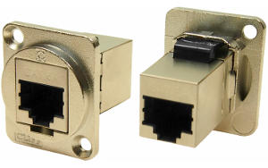 FTP Cat.6a RJ45 feedthrough socket