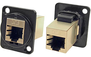 FTP Cat.6 RJ45 to RJ45 shielded feedthrough socket