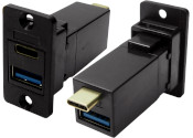 SLIM narrow plastic front mounting feedthrough connectors