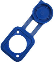blue XLR-format sealing gasket with cap