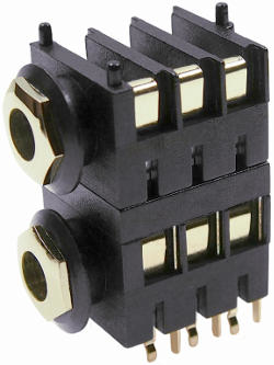 FCR12620: S4SA / SH / BBB &times; 2 / PCC / WNB jack socket