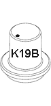 K19B rotary control knob drawing