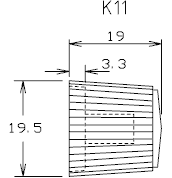 K11 rotary control knob drawing