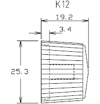 K12 rotary control knob drawing