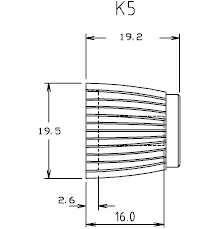K5 rotary control knob drawing