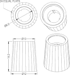 K88S rotary control knob drawing