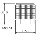 KM12B rotary control knob drawing