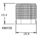 KM15B rotary control knob drawing
