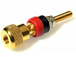 TP6ML long, red, single, terminal binding post (gold plated)