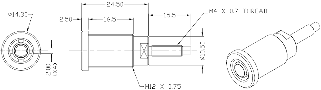 S16NS test socket drawing