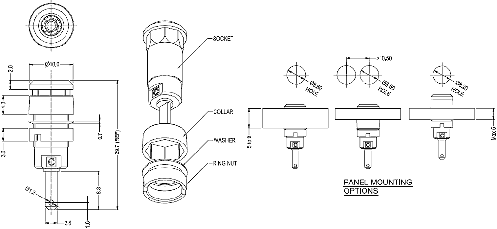 S18 test socket drawing
