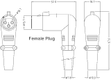 female right-angle plug diagram