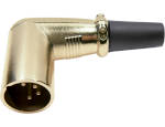 4 pin audio male right-angle XLR plug