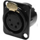 4DCF/BM 4-pole, black metal, female, XLR socket FC61940
