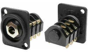 CP303080 Recess Plate with 6.35 mm Stereo Jack Socket