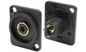 CP303100 Recess Plate with 6.35 mm Vertical Stereo Jack Socket